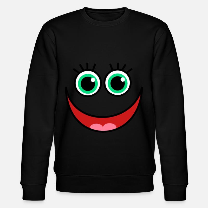 Funny face eyes design - Stanley/Stella CHANGER Unisex Organic Sweatshirt - black