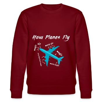 Comment les avions volent cadeau - Sweat bio CHANGER Stanley/Stella Unisexe - bordeaux - Devant - Nik (191cm) & Marisol (170cm)