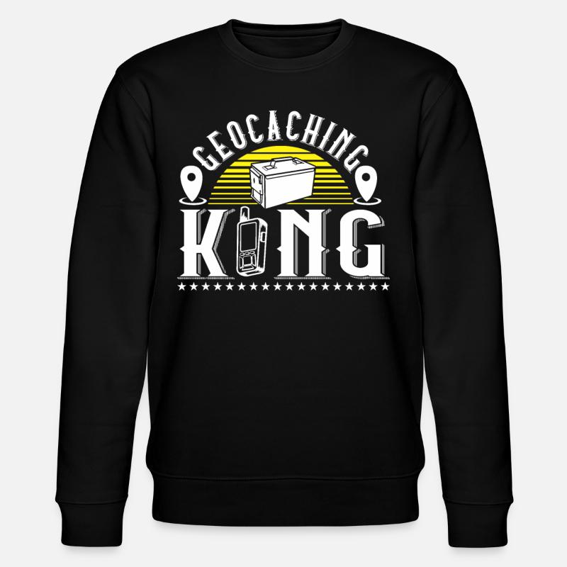 Geocaching König - Stanley/Stella Unisex Bio-Sweatshirt CHANGER  - Schwarz