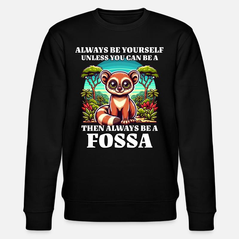 Fossa Sayings - Stanley/Stella CHANGER Unisex Organic Sweatshirt - black