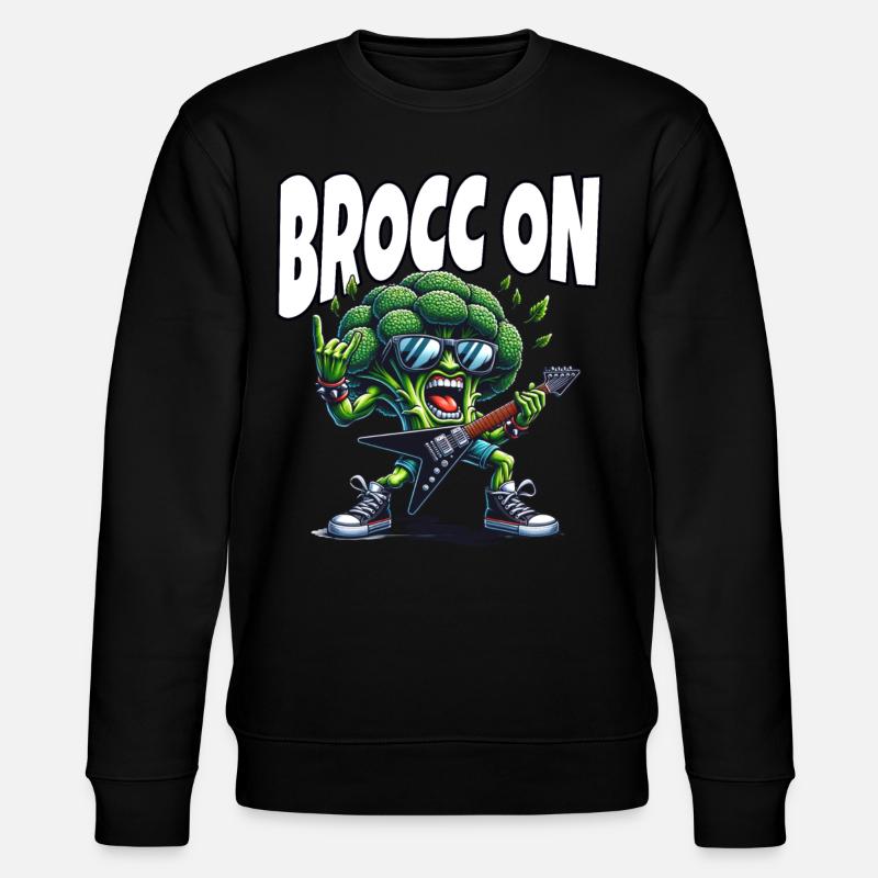 Broccoli Rocker Guitariste - Sweat bio CHANGER Stanley/Stella Unisexe - noir