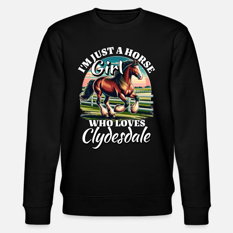 Clydesdale Mädchen - Stanley/Stella Unisex Bio-Sweatshirt CHANGER  - Schwarz