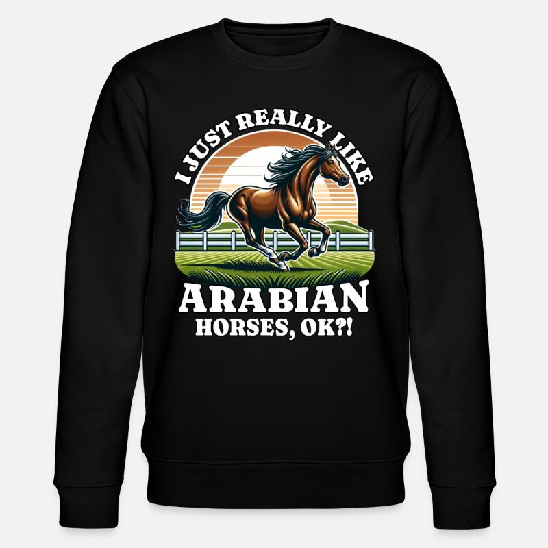 Cheval arabe - Sweat bio CHANGER Stanley/Stella Unisexe - noir