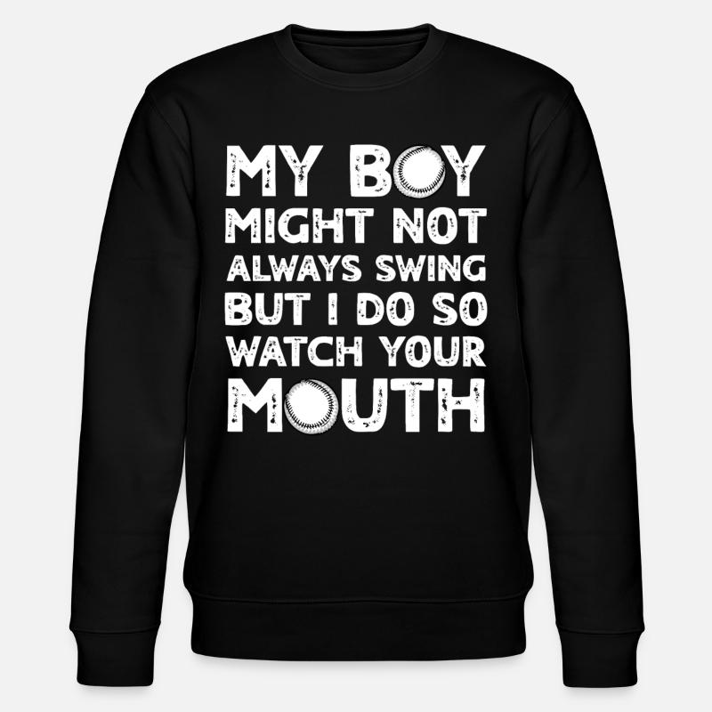 Baseball Junge - Stanley/Stella Unisex Bio-Sweatshirt CHANGER  - Schwarz