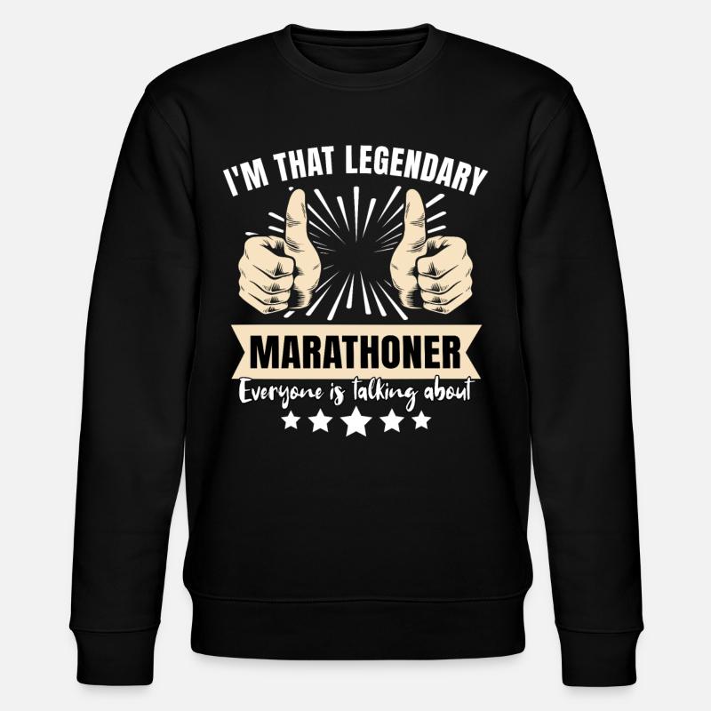 Legendärer Marathonläufer - Stanley/Stella Unisex Bio-Sweatshirt CHANGER  - Schwarz