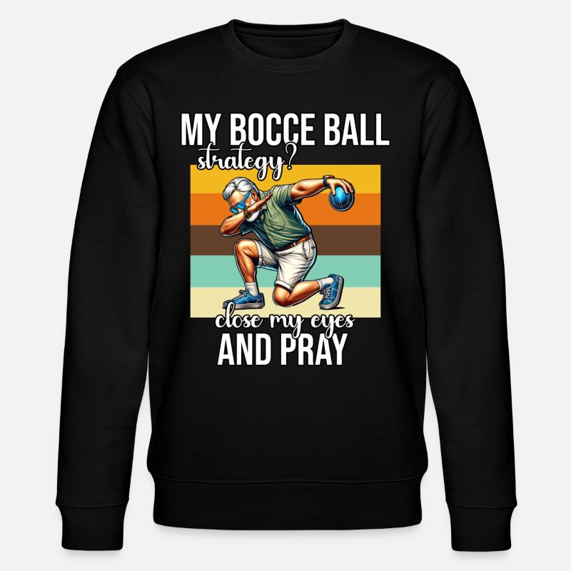 Lustiger Bocce Ball Spruch - Stanley/Stella Unisex Bio-Sweatshirt CHANGER  - Schwarz