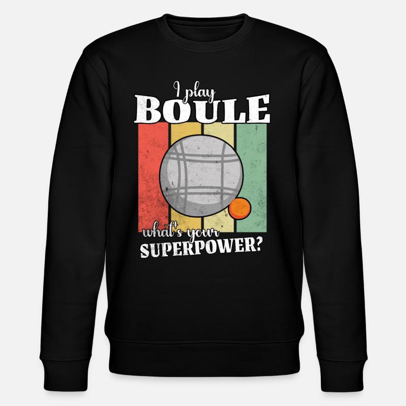 Lustiger Boule Spruch - Stanley/Stella Unisex Bio-Sweatshirt CHANGER  - Schwarz