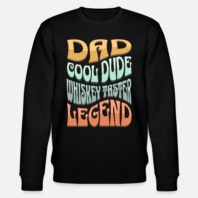 Papa Whiskey Drinker - Stanley/Stella CHANGER Unisex Organic Sweatshirt - black
