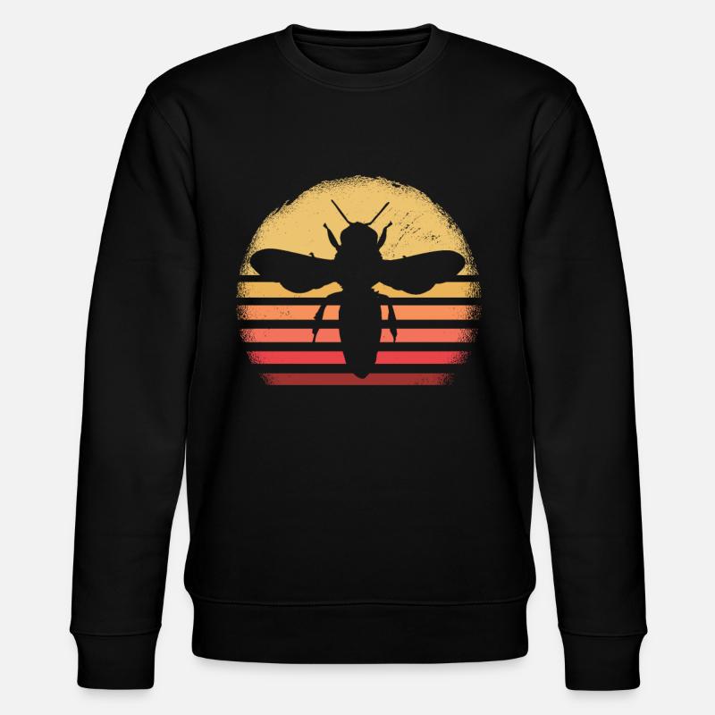 Hobby beekeeper retro sunset design - Stanley/Stella CHANGER Unisex Organic Sweatshirt - black