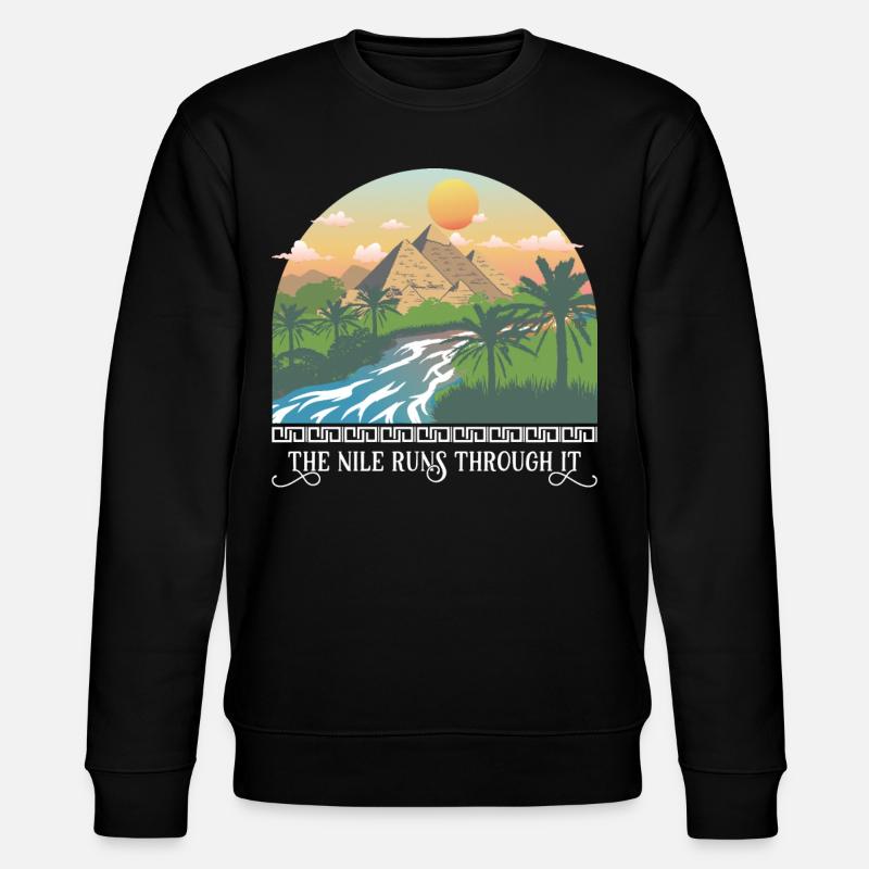 The runs through it - Stanley/Stella CHANGER Unisex Organic Sweatshirt - black