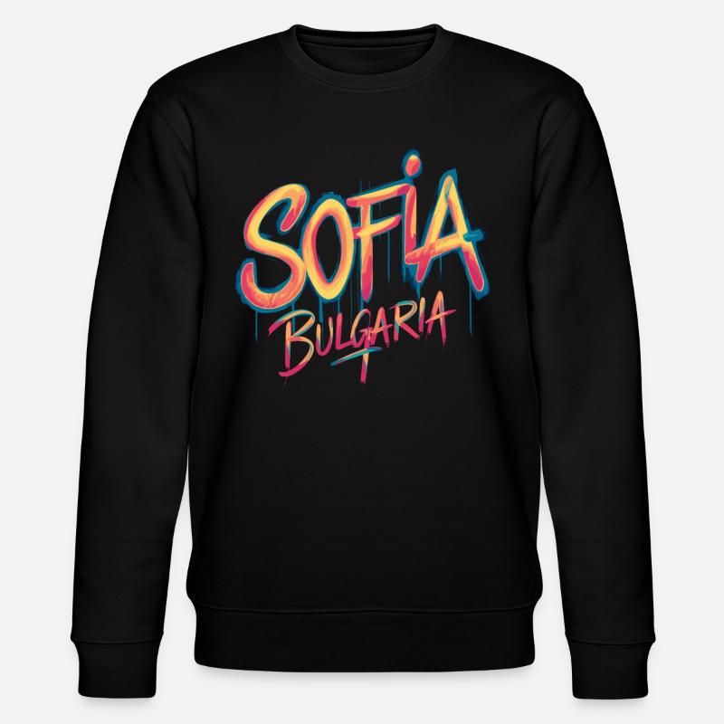 Sofia Bulgaria Souvenir - Stanley/Stella CHANGER Unisex Organic Sweatshirt - black