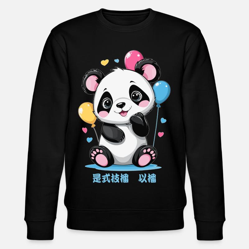 Ours panda mignon - Sweat bio CHANGER Stanley/Stella Unisexe - noir