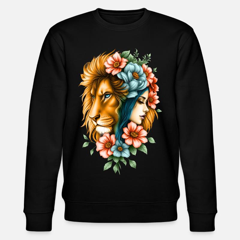 Wonderful woman whose long hair - Stanley/Stella CHANGER Unisex Organic Sweatshirt - black