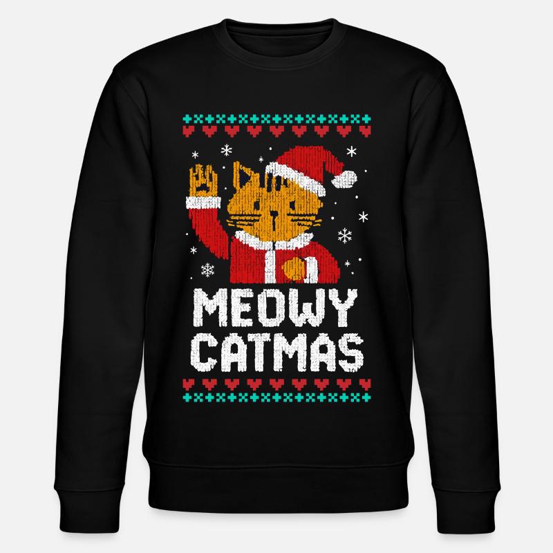 Catmas miaou - Sweat bio CHANGER Stanley/Stella Unisexe - noir