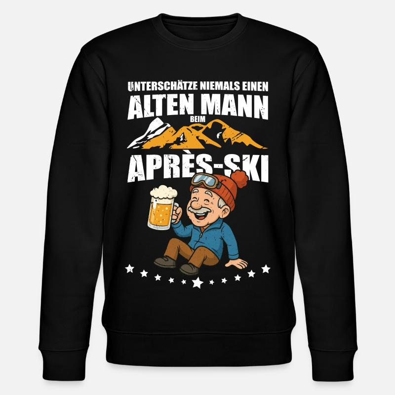 Old Man - Après-Ski Fun Gift - Stanley/Stella CHANGER Unisex Organic Sweatshirt - black