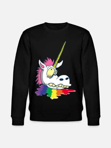 Abgetrennter Kopf eines Einhorns - Stanley/Stella Unisex Bio-Sweatshirt CHANGER - Schwarz