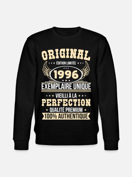 1996 – Unique example – Premium quality - Stanley/Stella CHANGER Unisex Organic Sweatshirt - black