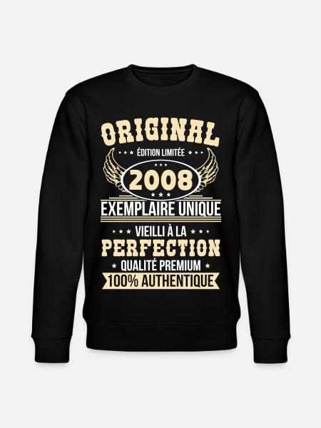 2008 – Unique example – Premium quality - Stanley/Stella CHANGER Unisex Organic Sweatshirt - black