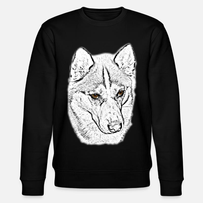 Wolfskopf Line Study - Stanley/Stella CHANGER Unisex Organic Sweatshirt - black