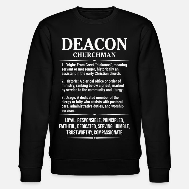 Church Religious Definition Deacon - Stanley/Stella CHANGER Unisex Organic Sweatshirt - black
