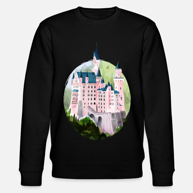 Neuschwanstein Castle, Bavaria, Germany - Stanley/Stella CHANGER Unisex Organic Sweatshirt - black