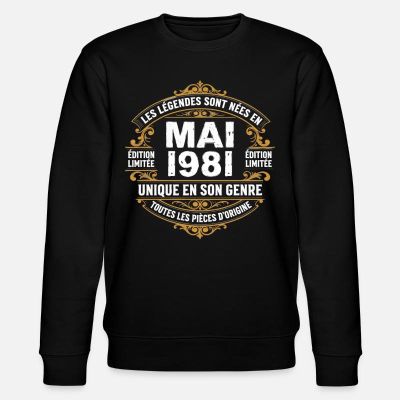 May 1981  - Sweat bio CHANGER Stanley/Stella Unisexe - noir