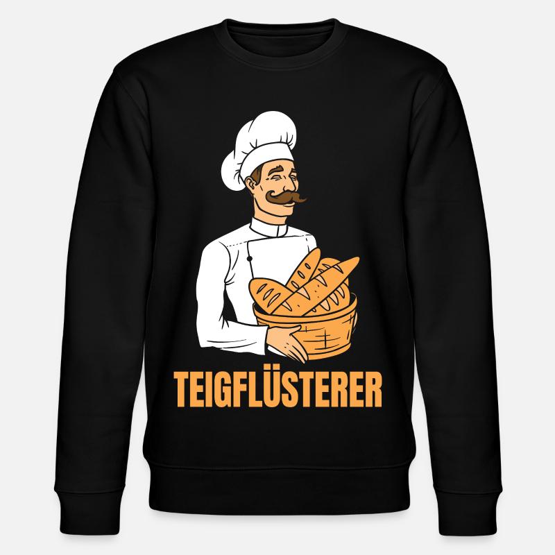Bäcker Brotkorb Bäckermütze Teigflüsterer - Stanley/Stella Unisex Bio-Sweatshirt CHANGER  - Schwarz