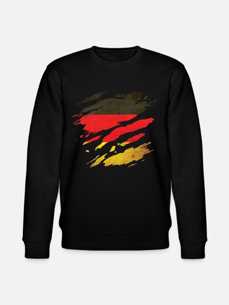 Allemagne - Drapeau national, rayures, fissures - Sweat bio CHANGER Stanley/Stella Unisexe - noir