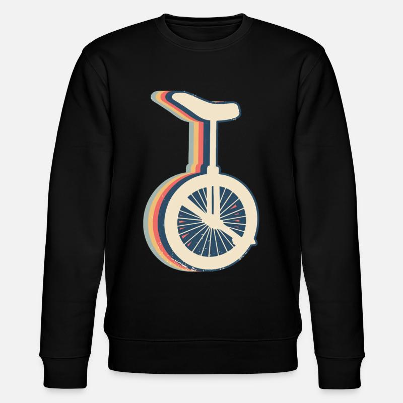 Unicycling Unicycle Retro Line Art - Sweat bio CHANGER Stanley/Stella Unisexe - noir