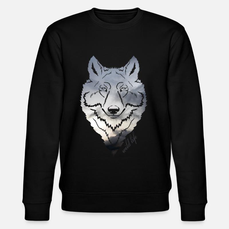 Loup face à la faune - Sweat bio CHANGER Stanley/Stella Unisexe - noir