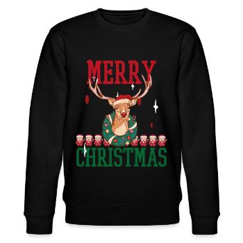 Joyeux Noël Familles Freiertage Logo - Sweat bio CHANGER Stanley/Stella Unisexe - noir - Devant - Nik (191cm) & Marisol (170cm)
