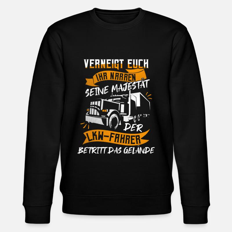 LKW Fernfahrer Trucker - Stanley/Stella Unisex Bio-Sweatshirt CHANGER  - Schwarz