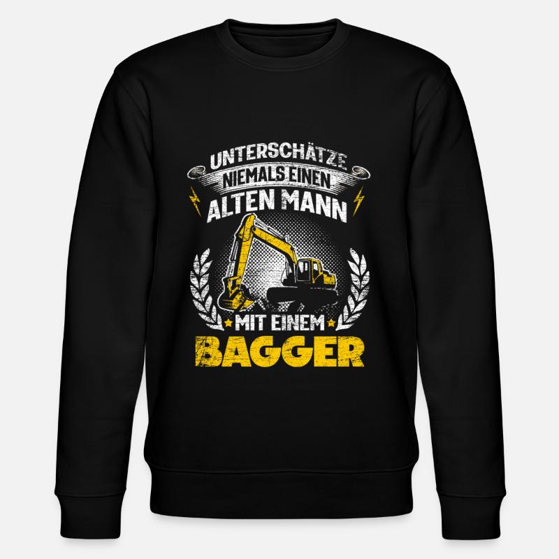 Bagger Baggerfahrer - Stanley/Stella Unisex Bio-Sweatshirt CHANGER  - Schwarz