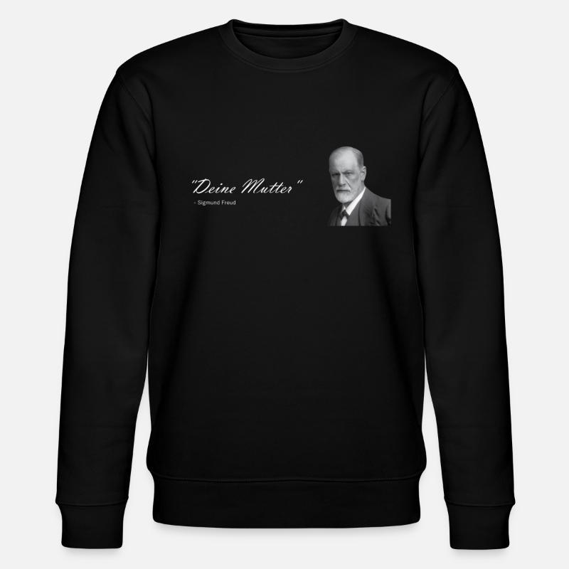 " Deine Mutter " Sigmund Freud - Stanley/Stella Unisex Bio-Sweatshirt CHANGER  - Schwarz