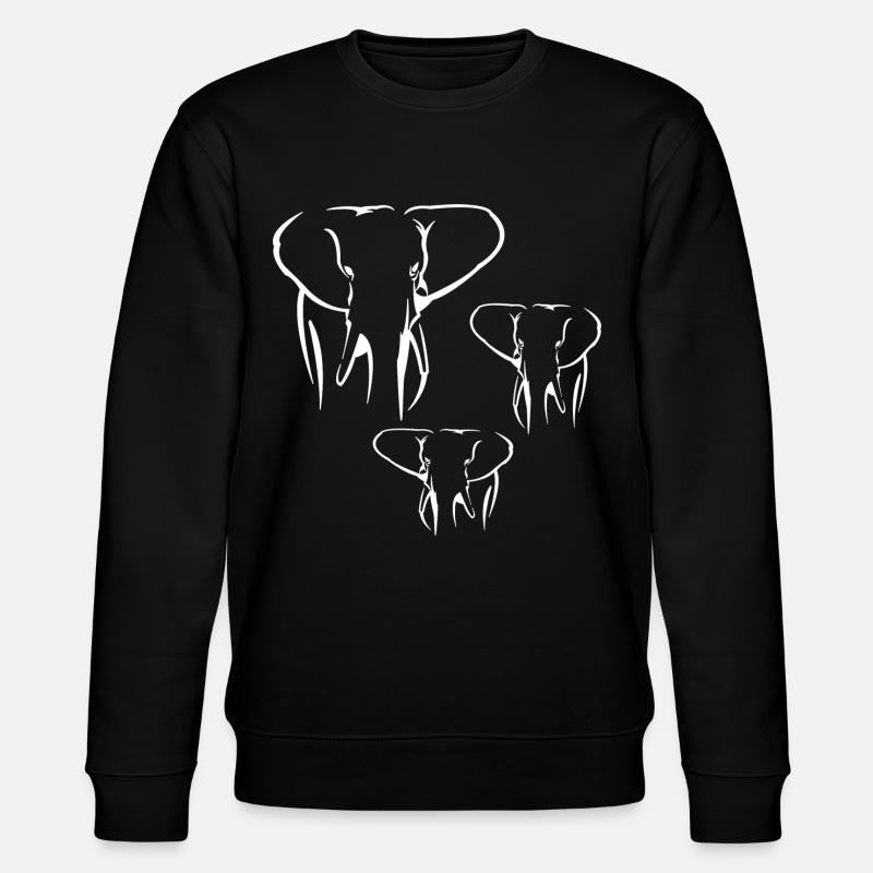 ELEPHANT ELEPHANT Design - Sweat bio CHANGER Stanley/Stella Unisexe - noir