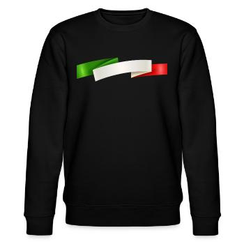 Band mit Italien-Flaggen-Design - Stanley/Stella Unisex Bio-Sweatshirt CHANGER  - Schwarz - Vorne - Nik (191cm) & Marisol (170cm)