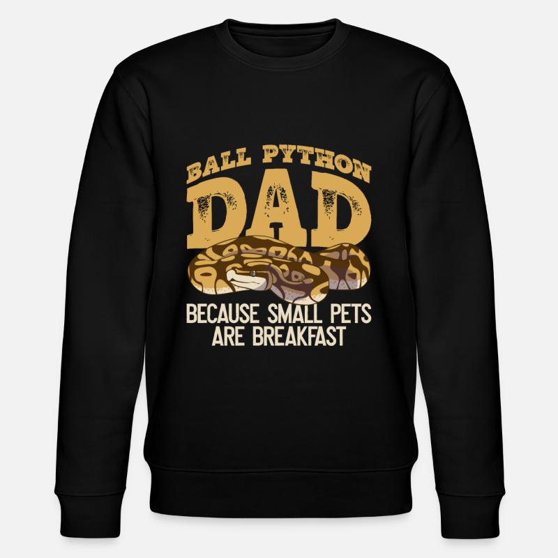 Bananenkugel Python Papa Königspython Besitzer - Stanley/Stella Unisex Bio-Sweatshirt CHANGER  - Schwarz