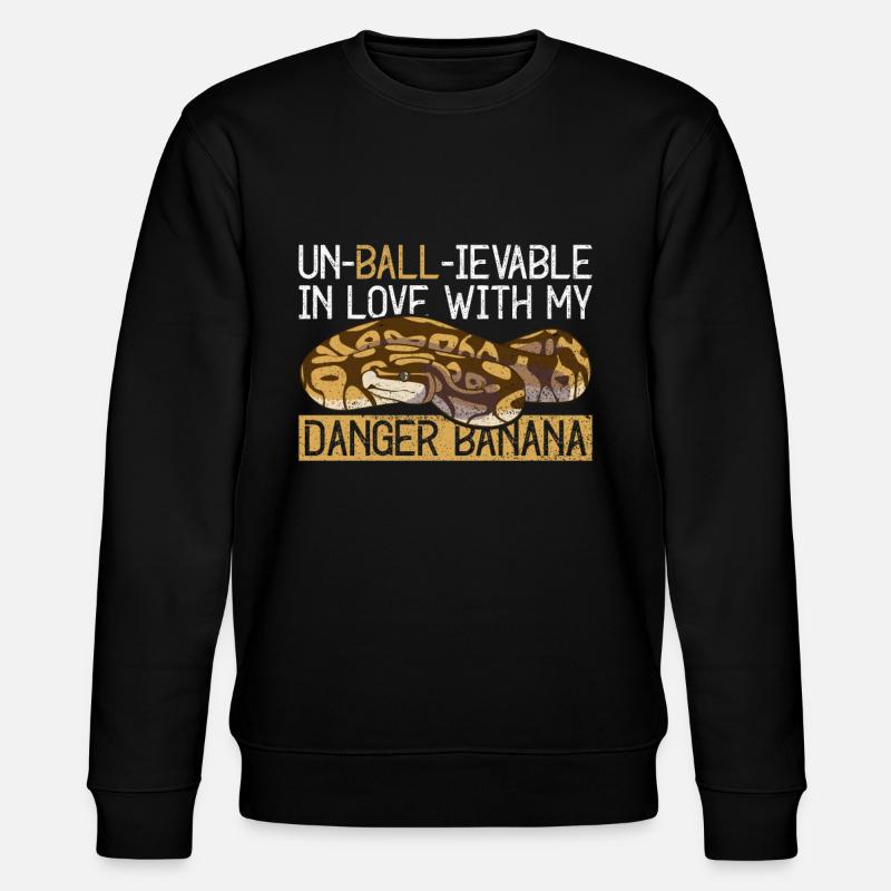 Königspython Banane Königspython - Stanley/Stella Unisex Bio-Sweatshirt CHANGER  - Schwarz