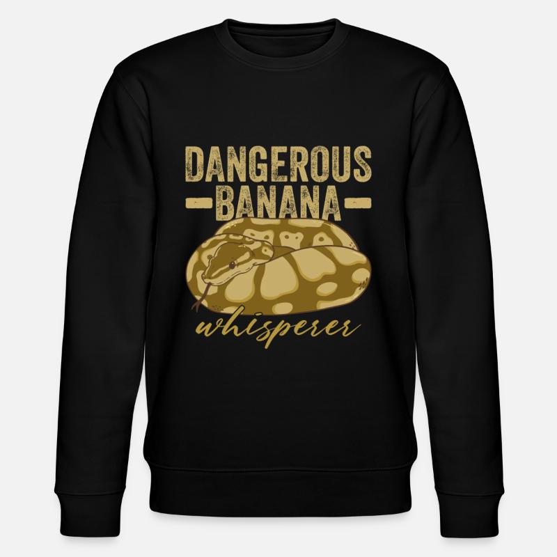 Gefährliche Banana Whisperer Königspython - Stanley/Stella CHANGER Unisex Organic Sweatshirt - black