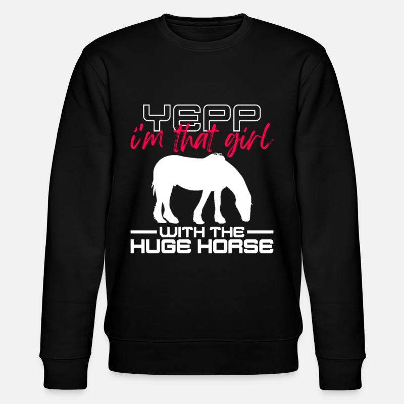 Clydesdale Mädchen Pferdenärrin - Stanley/Stella Unisex Bio-Sweatshirt CHANGER  - Schwarz
