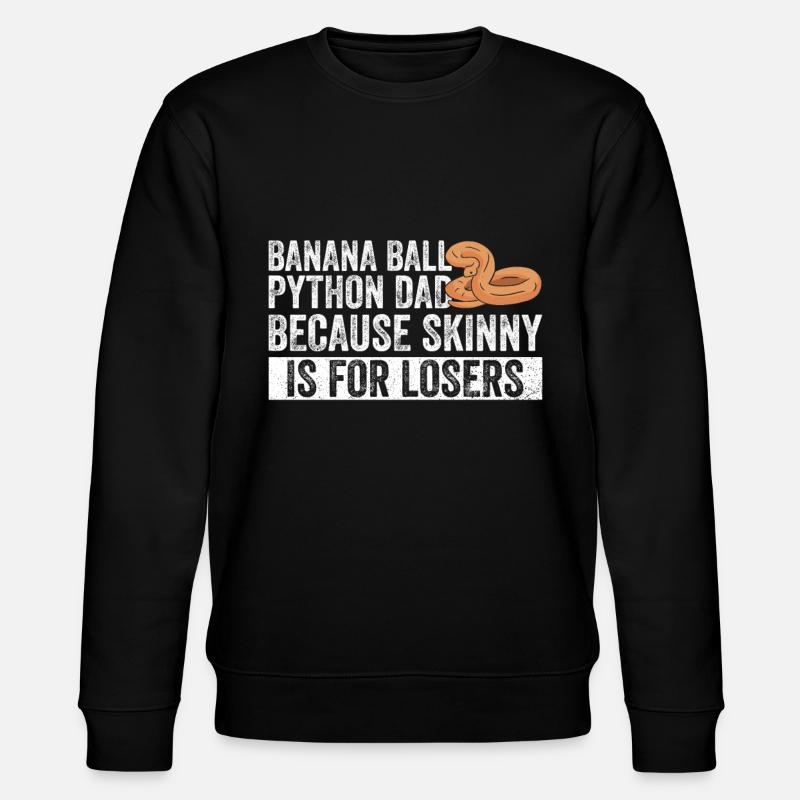 Königspython Bananenkugel Python - Stanley/Stella Unisex Bio-Sweatshirt CHANGER  - Schwarz