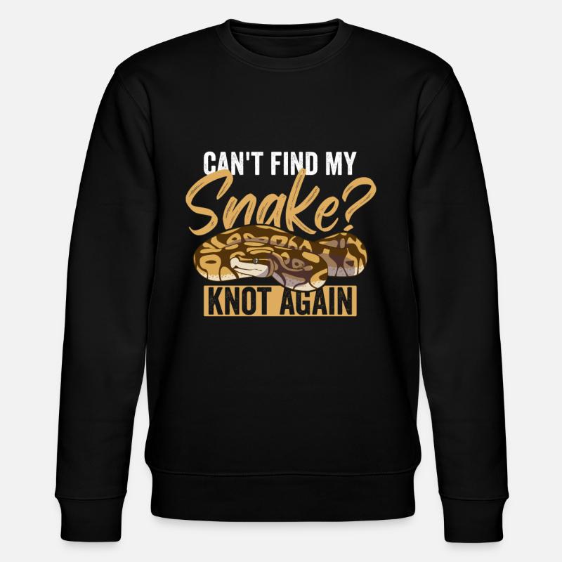 Königspython Ball Python - Stanley/Stella Unisex Bio-Sweatshirt CHANGER  - Schwarz