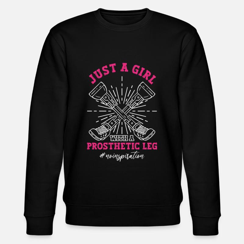 Prothese Rollstuhl Beinamputiertes Mädchen - Stanley/Stella CHANGER Unisex Organic Sweatshirt - black
