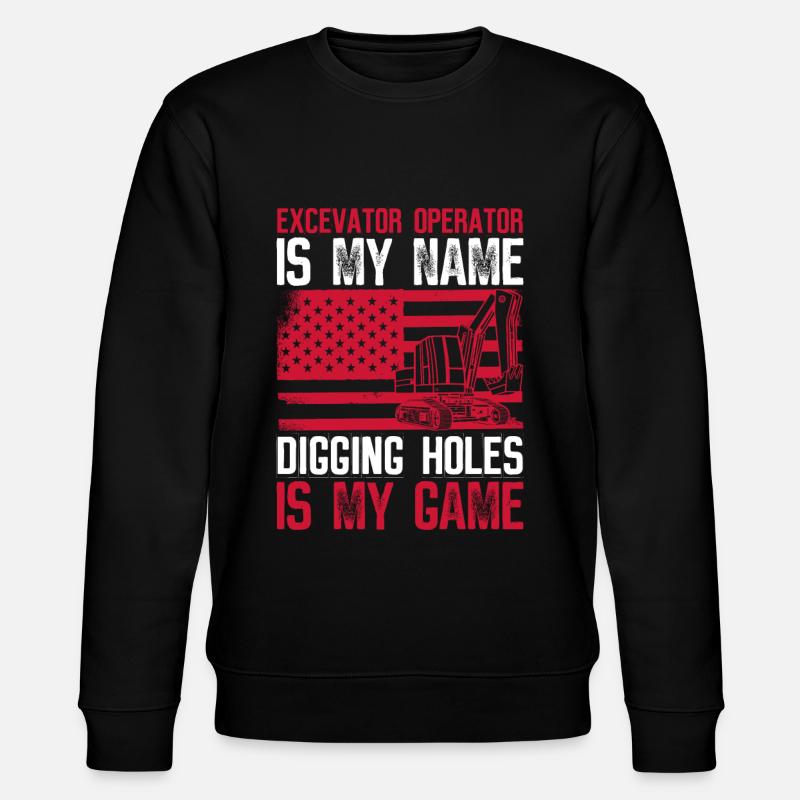 Baggerführer Bagger Baggerfahrer - Stanley/Stella CHANGER Unisex Organic Sweatshirt - black