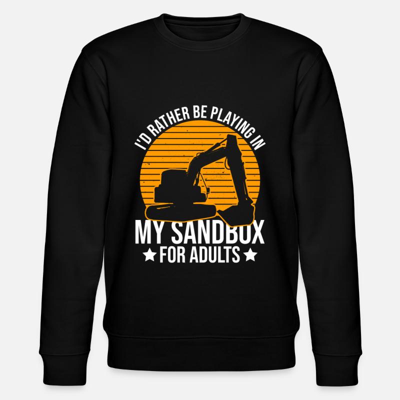 Baggerfahrer Bagger - Stanley/Stella Unisex Bio-Sweatshirt CHANGER  - Schwarz