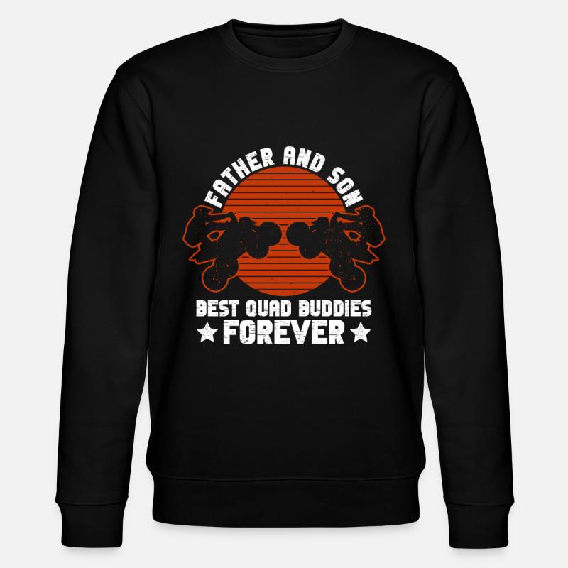 Quad Vater Quadfahrer - Stanley/Stella Unisex Bio-Sweatshirt CHANGER  - Schwarz