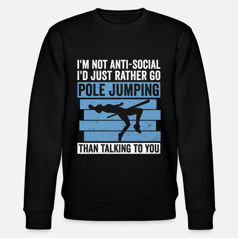 Stabhochspringer Stabhochspringen - Stanley/Stella CHANGER Unisex Organic Sweatshirt - black