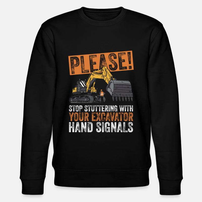 Bagger Bauarbeiter Baggerfahrer - Stanley/Stella Unisex Bio-Sweatshirt CHANGER  - Schwarz