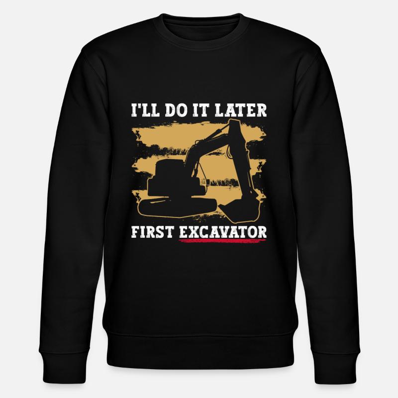 Baggerbau Baggerfahrer Bagger - Stanley/Stella CHANGER Unisex Organic Sweatshirt - black