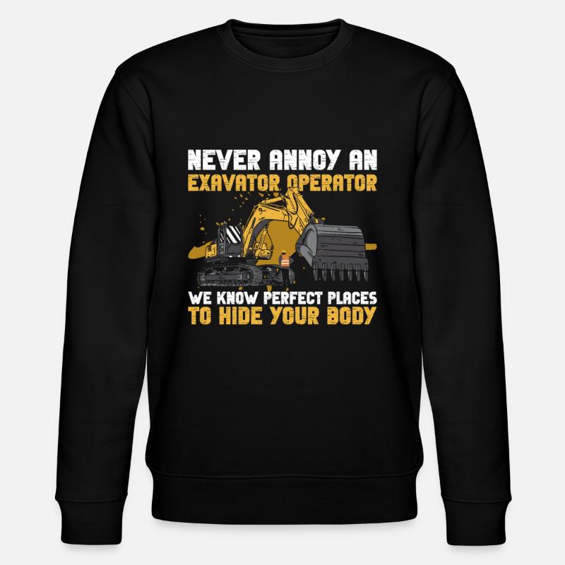 Bagger Baggerführer Baggerfahrer - Stanley/Stella Unisex Bio-Sweatshirt CHANGER  - Schwarz